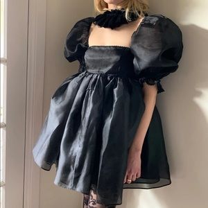 NWT BLACK SELKIE PUFF MINI DRESS